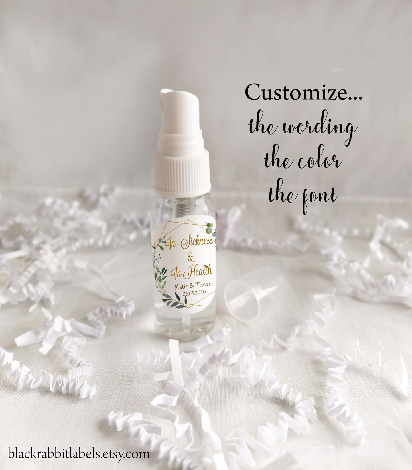Liquid Spray Hand Sanitizer with customized label / GG18