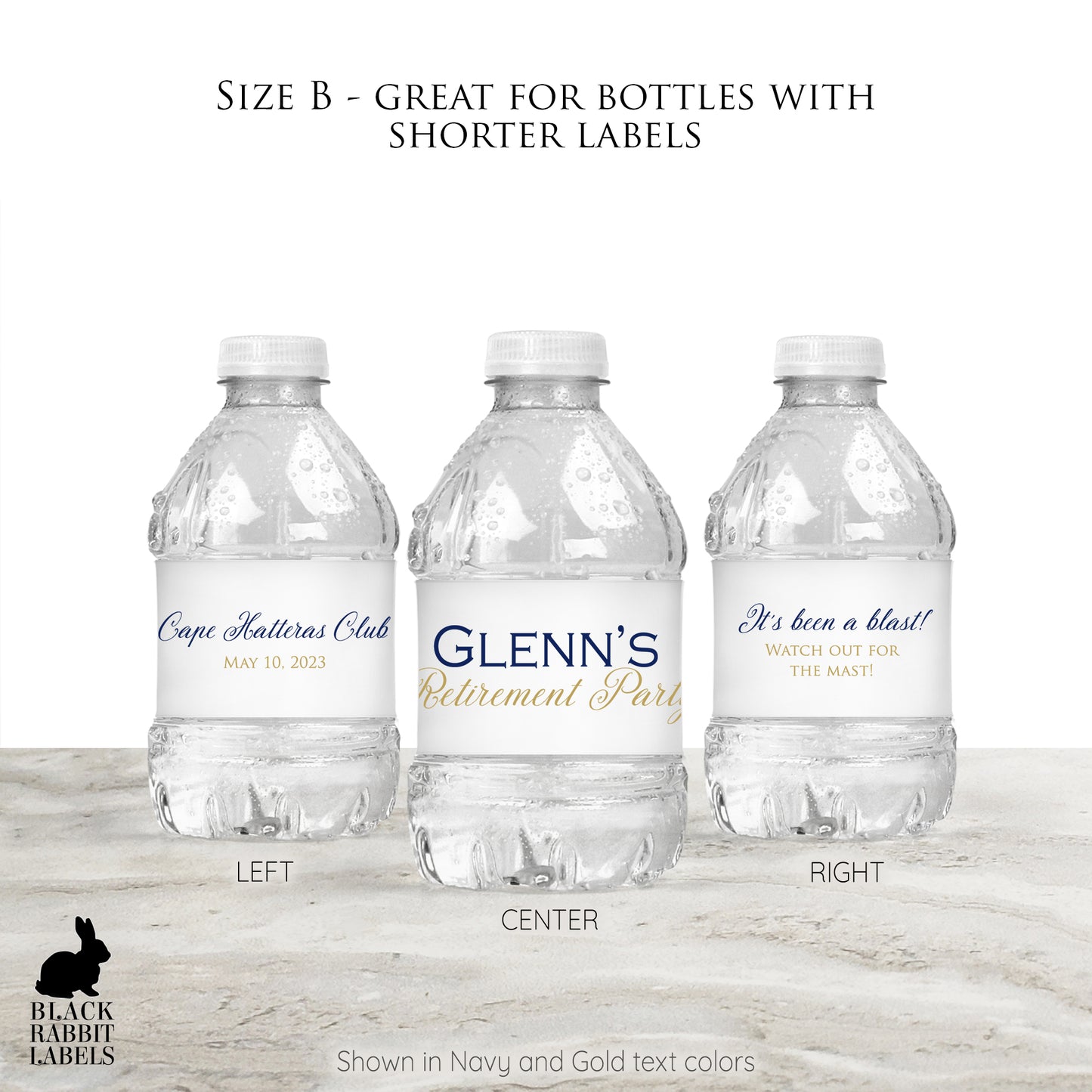 Printed Personalized Water Bottle Labels / Design Name - GE20