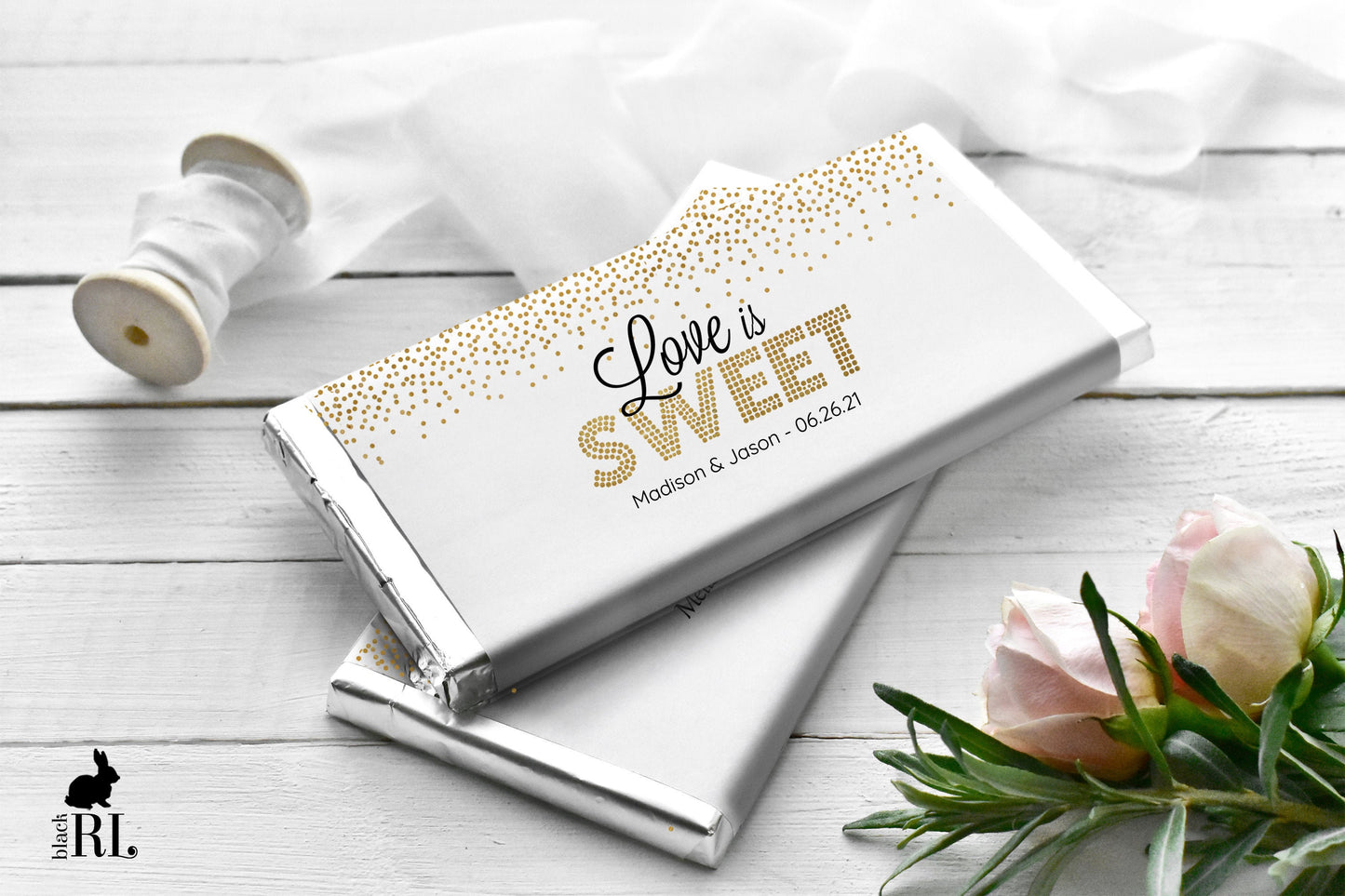 Printed Labels for Full Size Candy/Chocolate Bar / Confetti - CF19
