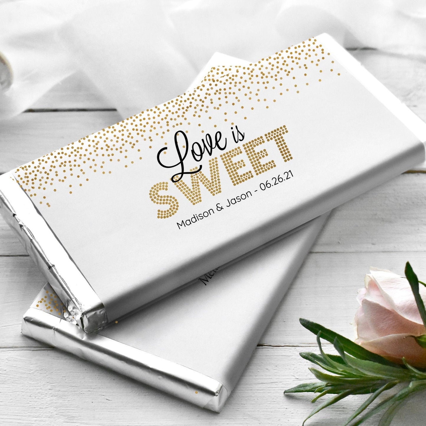 Printed Labels for Full Size Candy/Chocolate Bar / Confetti - CF19