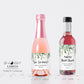 Printed Mini Wine or Mini Champagne Bottle Labels / Falling Eucalyptus / FE20