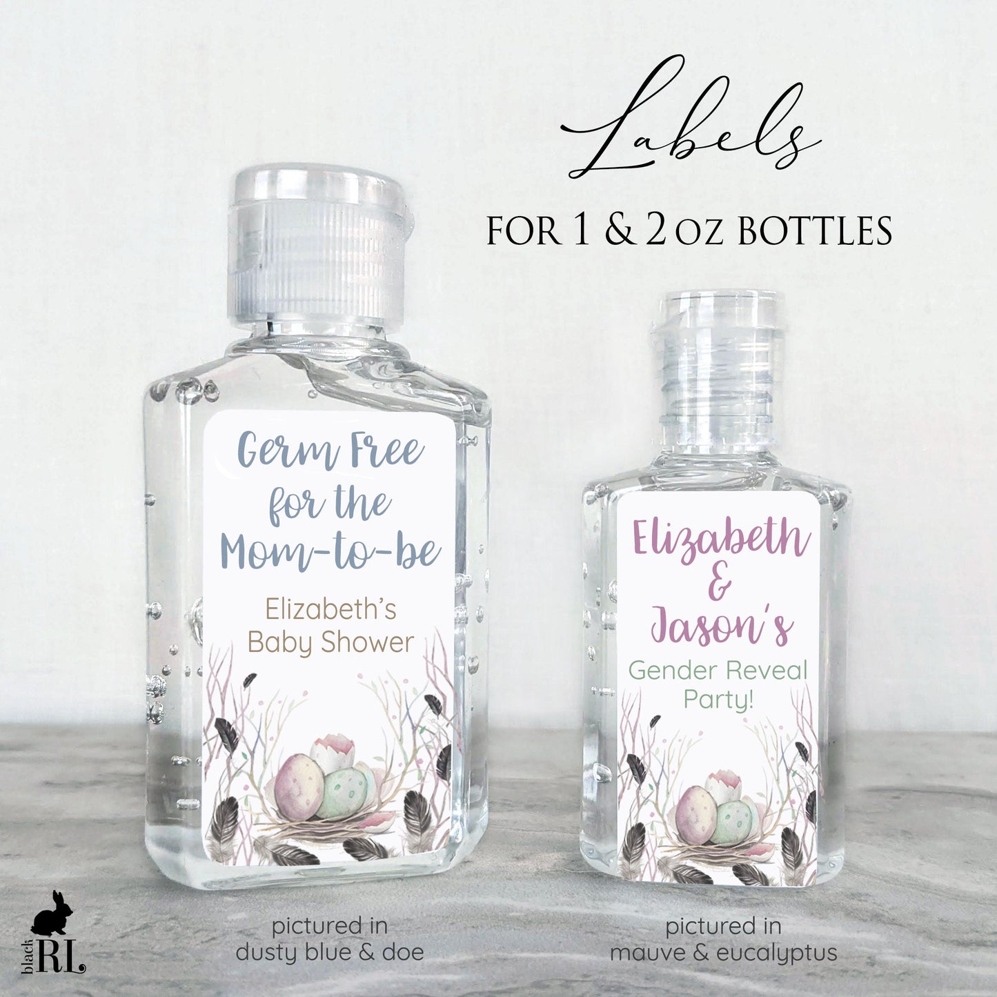 Printed Small Hand Sanitizer Labels / Eggs Hatching - BS21