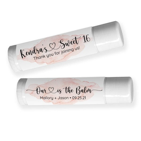 Printed Lip Balm Labels / Pink Hearts - PH21
