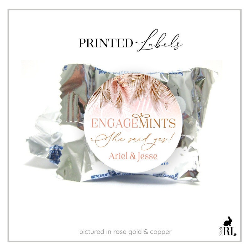 Printed York Peppermint Pattie® Favor Stickers / Pampas Grass - PM21
