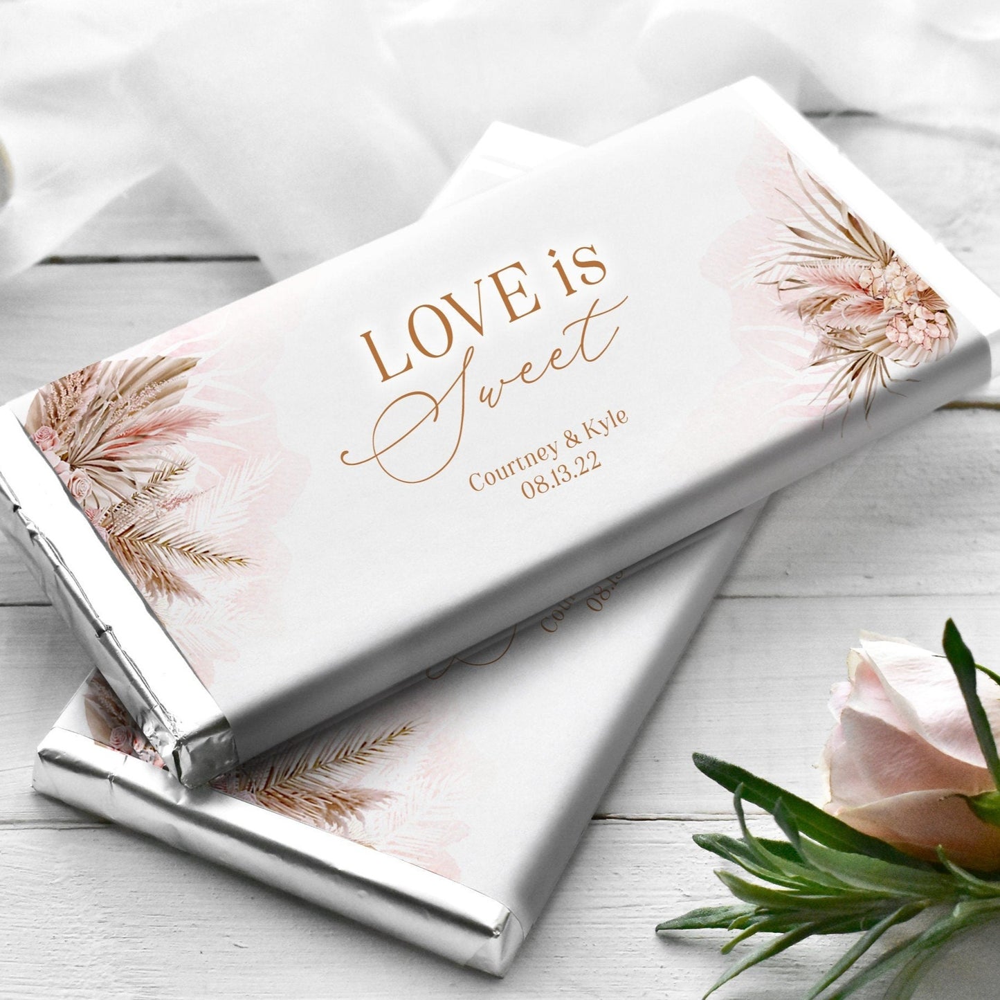 Printed Labels for Full Size Candy/Chocolate Bar / Pampas Grass - PM21