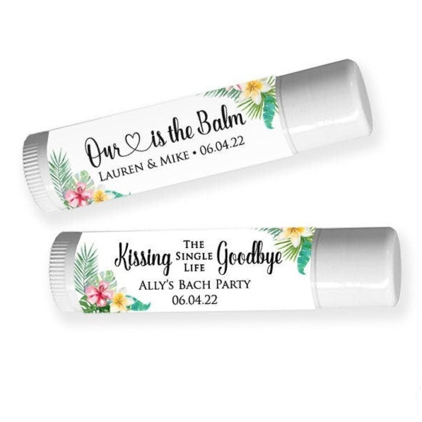 Printed Lip Balm Labels / Tropical Flowers - TP19