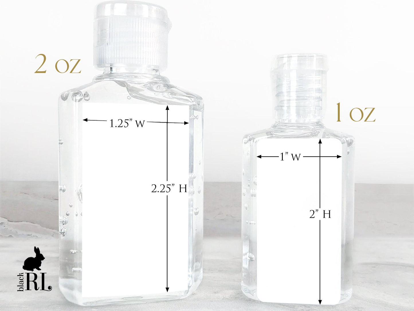 Printed Small Hand Sanitizer Labels / Mountain Landscape - MT21