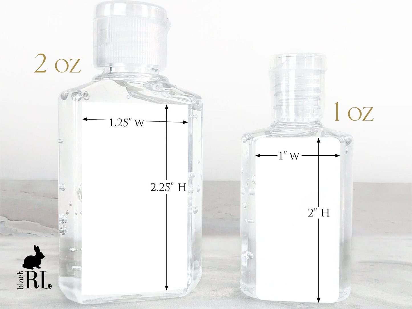 Printed Small Hand Sanitizer Labels / Green Foliage - GE20