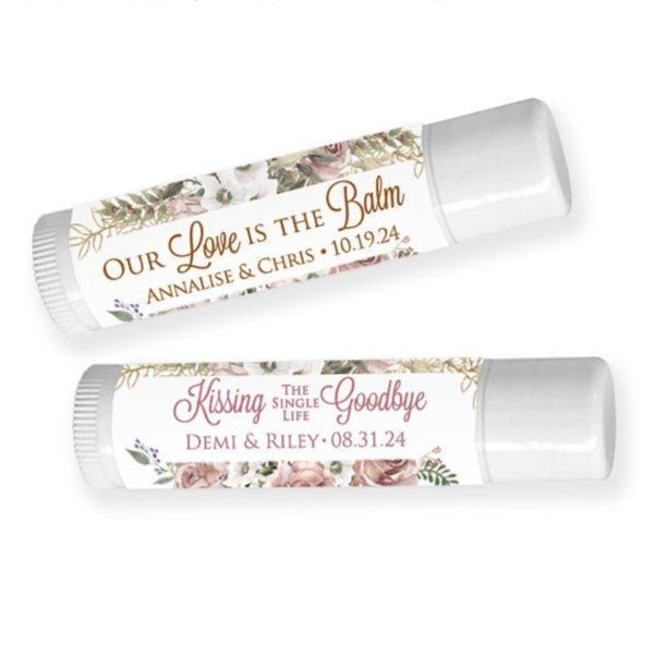Printed Lip Balm Labels / Wild Roses Bouquet - RA22