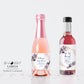 Printed Mini Wine or Mini Champagne Bottle Labels / Birds in Flowers / BD22
