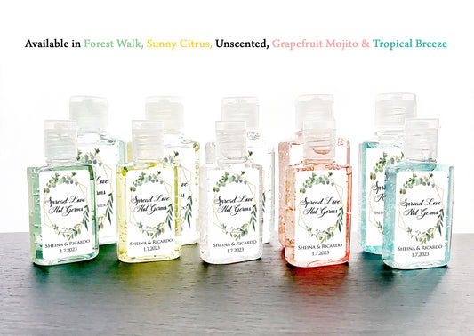1 and 2 oz Gel Sanitizers with customized labels / GG18