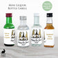 Printed Mini Liquor Bottle Labels / New Years Gnomes HNG22