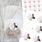 Treat bags and stickers kit - Includes glassine treat bags with 2" and 1" customized stickers - Real Estate / RE23