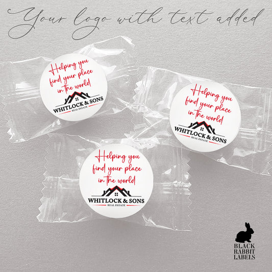 Printed 1" round custom stickers / Your Logo or Image - YL23