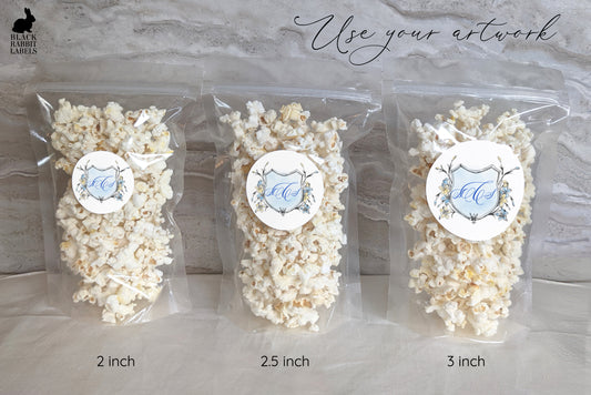 Printed 2", 2.5" or 3" Round Labels / Your Logo or Image - YL23