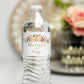 Printed Personalized Water Bottle Labels / Peach and Coral Bouquet - PQ18