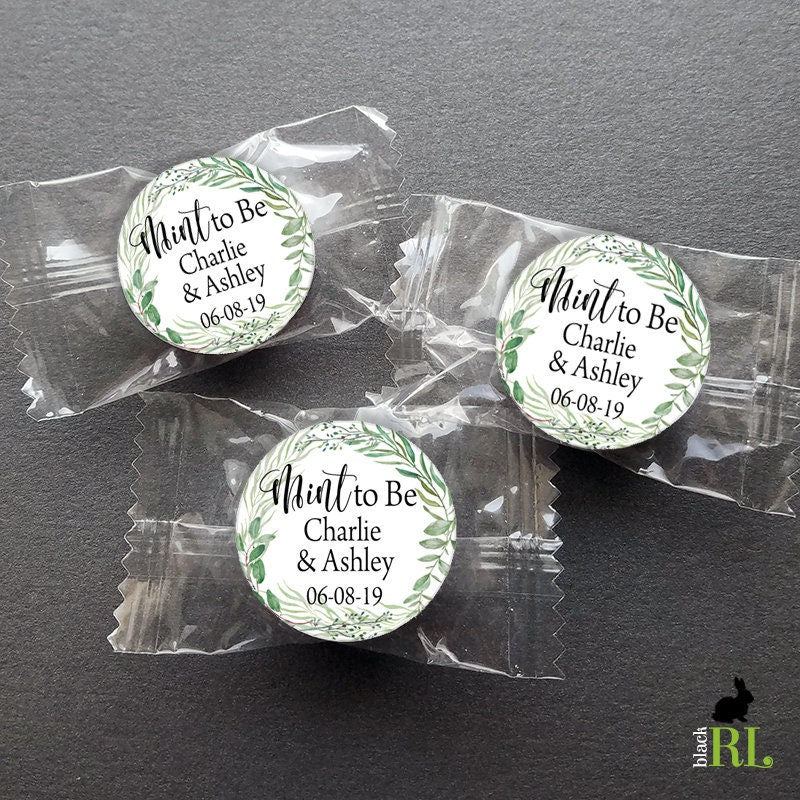 Printed 1 inch round custom stickers / Leaf Wreath - LW18