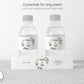 Printed Personalized Water Bottle Labels / Greenery Wreath Geometric Shape - GG18