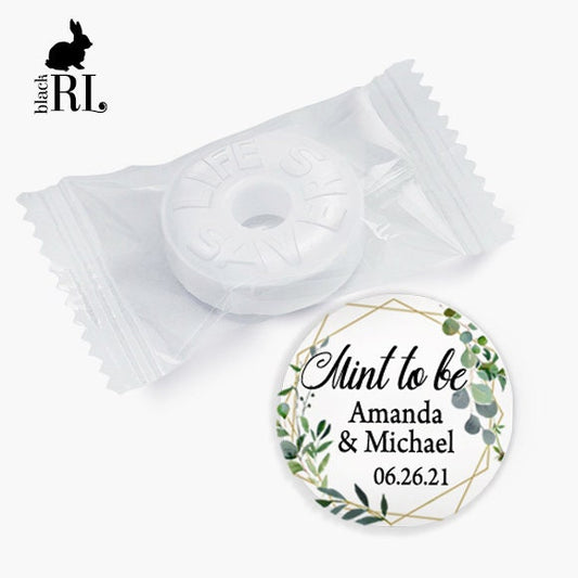 Printed 1 inch round custom stickers / Greenery & Geometric - GG18