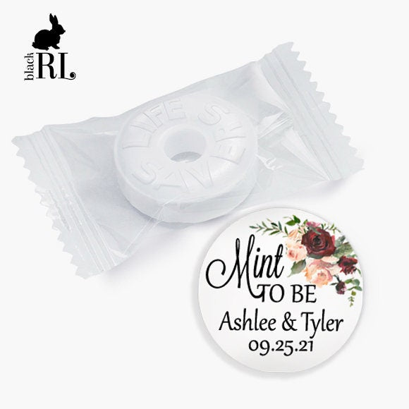 Printed 1 inch round custom stickers / Burgundy & Pink Flowers - BF18