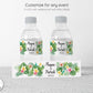 Printed Personalized Water Bottle Labels / Tropical Plants and Flowers - TP19