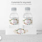 Printed Personalized Water Bottle Labels / Wildflowers - WF20
