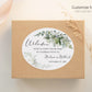 Printed Oval Bag and Box Labels / Green Leaf Bouquet - GE20