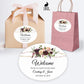 Printed Oval Bag and Box Labels / Fall Flowers and Glitter - GB19