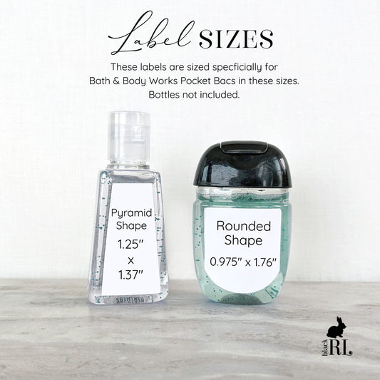 Printed Bath and Body Works® PocketBac Sanitizer Labels / Bohemian Blooms - BH21