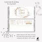 Printed Labels for Full Size Candy/Chocolate Bar / Pink Flowers in Geometric Shape - PG19