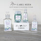 Printed Small Hand Sanitizer Labels / Mountain Landscape - MT21