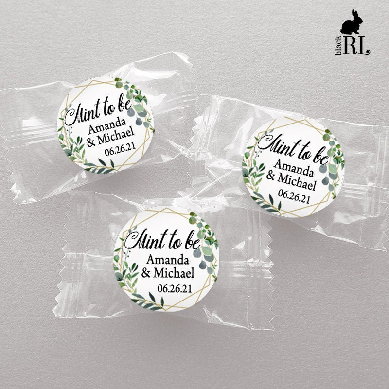 Printed 1 inch round custom stickers / Greenery & Geometric - GG18