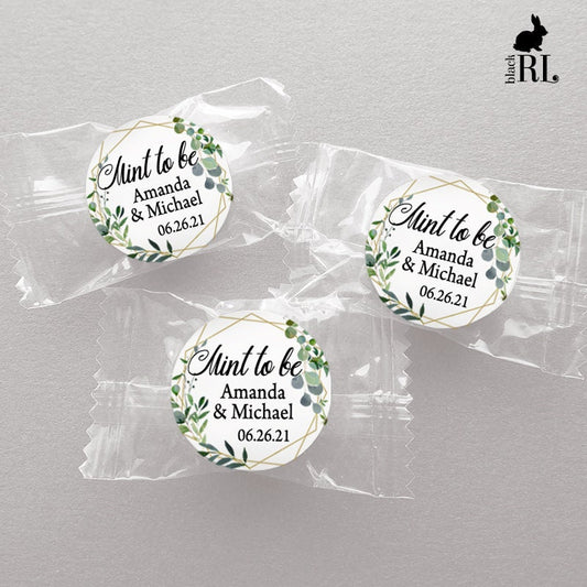 Printed 1 inch round custom stickers / Greenery & Geometric - GG18