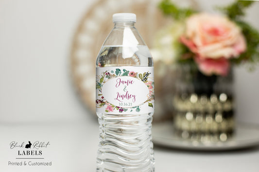 Printed Personalized Water Bottle Labels / Wildflowers - WF20