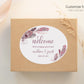 Printed Oval Bag and Box Labels / Blush Pink Feathers - BP20