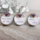 Printed Chocolate Kiss Stickers / Navy and Red Flowers - NR21