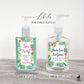 Printed Large Hand Sanitizer Labels / Tropical Leaves - TP19