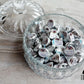 Printed Chocolate Kiss Stickers / Navy and Red Flowers - NR21