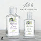 Printed Small Hand Sanitizer Labels / Purple and Calla Lily - PC21