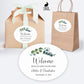 Printed Oval Bag and Box Labels / Simple Green Branch Sticker -  SE18