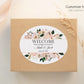 Printed Oval Bag and Box Labels / Magnolias & Hydrangeas -  MH19