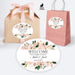 Printed Oval Bag and Box Labels / Magnolias & Hydrangeas -  MH19