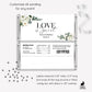 Printed Labels for Full Size Candy/Chocolate Bar / White Flowers in Greenery - WB21