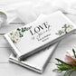 Printed Labels for Full Size Candy/Chocolate Bar / White Flowers in Greenery - WB21