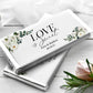 Printed Labels for Full Size Candy/Chocolate Bar / White Flowers in Greenery - WB21