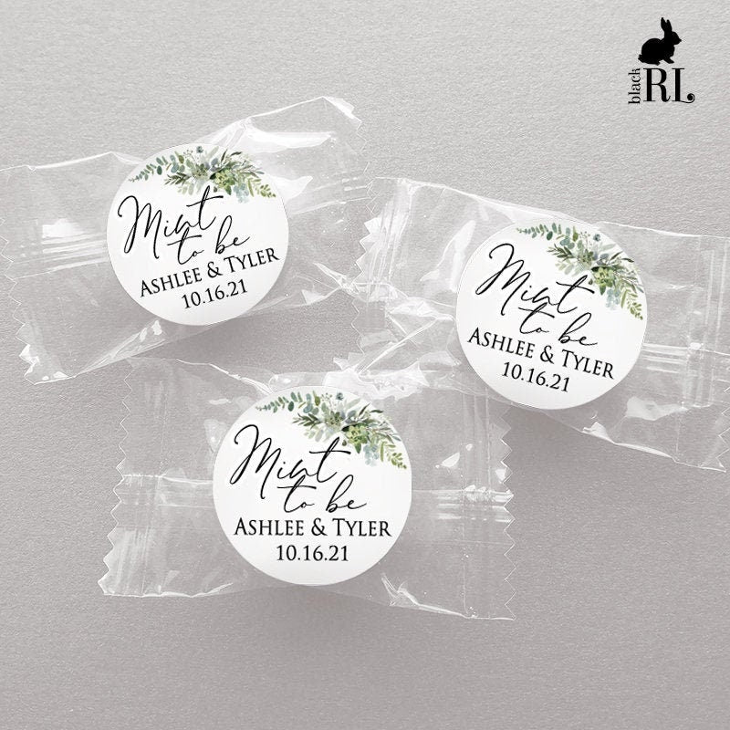 Printed 1 inch round custom stickers / Green Leaf Bouquet - GE20