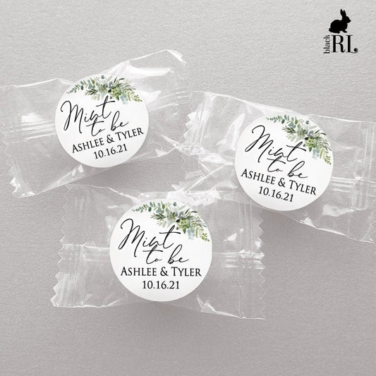 Printed 1 inch round custom stickers / Green Leaf Bouquet - GE20