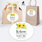 Printed Oval Bag and Box Labels / Sunflowers - SF19