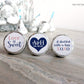 Printed Chocolate Kiss Stickers / Sweetheart - HJ17