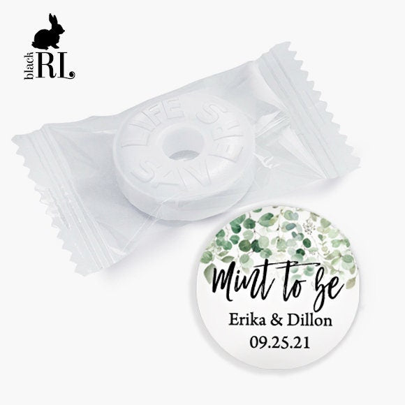 Printed 1 inch round custom stickers / Falling Eucalyptus - FE20